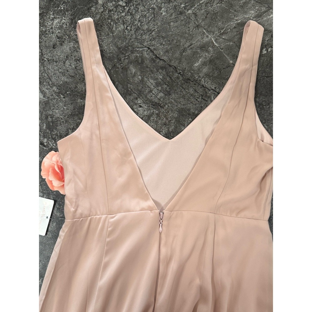 Show Me Your MuMu Jenn Chiffon Bridesmaid Maxi Dress Dusty Blush Sz Large NWT - Picture 5 of 10